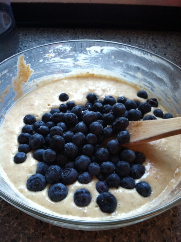 blueberries in the batter