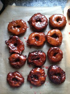 homemade blueberry doughnuts